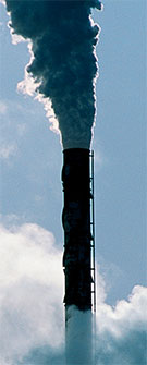 Image:  Chimney emitting polution into the atmosphere