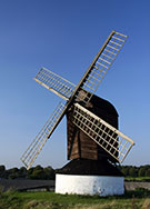 Image:  Pitstone Mill. nr Aylesbury, Bucks, built in 1627 (the oldest surviving post mill in the UK)